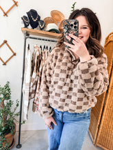 Load image into Gallery viewer, Cozy Mocha Checkered Sherpa