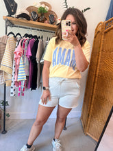 Load image into Gallery viewer, Butter Yellow Mama Polka Dot Tee