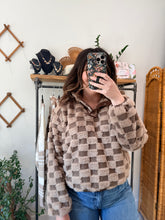 Load image into Gallery viewer, Cozy Mocha Checkered Sherpa