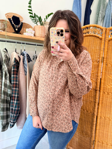 Natural Floral Ditsy Top