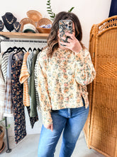 Load image into Gallery viewer, Buttercup Floral Waffle Top