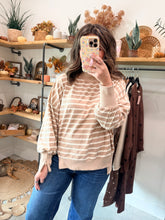 Load image into Gallery viewer, Striped Mockneck Sweatshirt