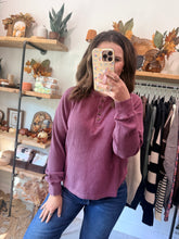 Load image into Gallery viewer, Mineral Washed Henley Top