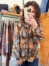Load image into Gallery viewer, Thanksgiving Floral Blouse