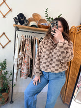 Load image into Gallery viewer, Cozy Mocha Checkered Sherpa