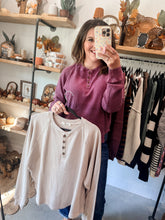 Load image into Gallery viewer, Mineral Washed Henley Top