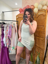 Load image into Gallery viewer, Mint Chip Romper Dress
