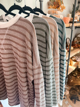 Load image into Gallery viewer, Raised Ribbed Striped Top