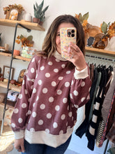 Load image into Gallery viewer, Chestnut Polka Dot Pullover