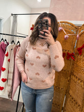 Load image into Gallery viewer, Dusty Rose Heart Sweater