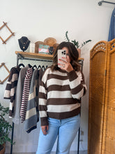 Load image into Gallery viewer, Striped Dropped Shoulder Sweater