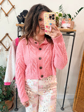 Load image into Gallery viewer, Candy Pink Knit Caridgan