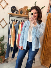 Load image into Gallery viewer, Floral Denim Shirt