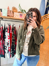 Load image into Gallery viewer, Olive Corduroy Shacket