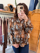 Load image into Gallery viewer, Thanksgiving Floral Blouse