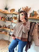 Load image into Gallery viewer, Exposed Seams Striped Top