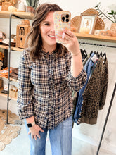 Load image into Gallery viewer, Plaid Ruffle Blouse