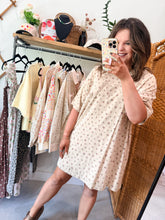 Load image into Gallery viewer, Mocha Floral Ditsy Dress