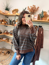 Load image into Gallery viewer, Striped Mockneck Sweatshirt