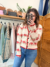 Load image into Gallery viewer, Cream Floral Cardigan