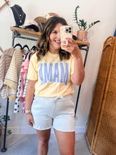 Load image into Gallery viewer, Butter Yellow Mama Polka Dot Tee