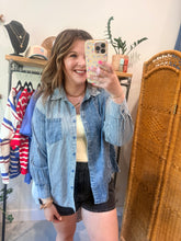 Load image into Gallery viewer, Pinstripe Chambray Top