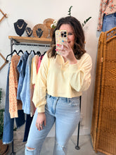 Load image into Gallery viewer, Butter Yellow Split Neck Top