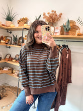 Load image into Gallery viewer, Striped Mockneck Sweatshirt