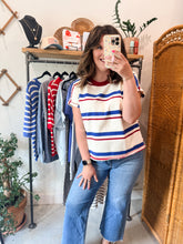 Load image into Gallery viewer, 4th Of July Stripe Top