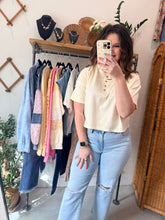 Load image into Gallery viewer, Boxy Fit Cropped Henley