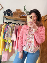 Load image into Gallery viewer, Candy Pink Knit Caridgan