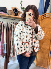Load image into Gallery viewer, Fall Floral Sherpa Jacket