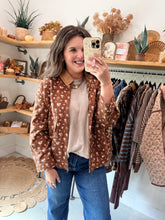 Load image into Gallery viewer, Floral Corduroy Collared Jacket