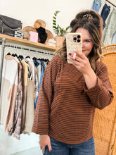 Load image into Gallery viewer, Cinnamon Stripe Pullover