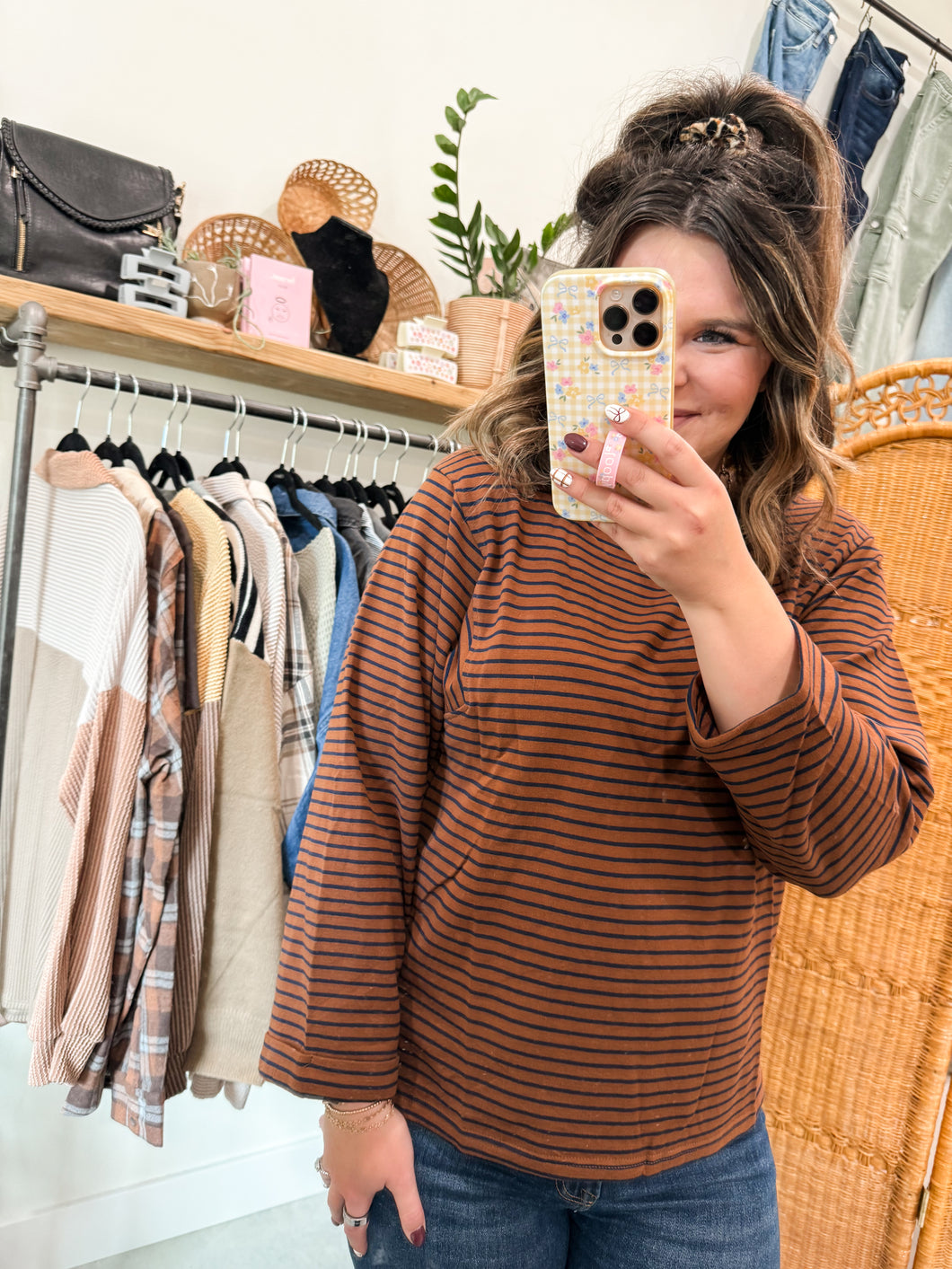 Cinnamon Stripe Pullover