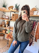 Load image into Gallery viewer, Hunter Green Corded Sweatshirt