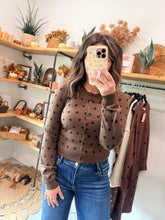 Load image into Gallery viewer, Chocolate Polka Cardigan
