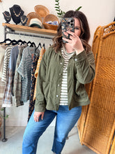 Load image into Gallery viewer, Olive Corduroy Shacket