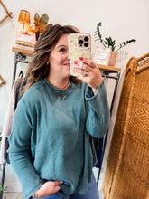 Load image into Gallery viewer, Oversized Mineral Washed Waffle Knit Top