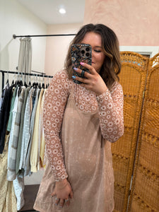 Mineral Washed Knit Dress with Shorts