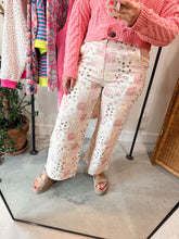 Load image into Gallery viewer, Vintage Floral Patchwork Wide Leg Pants
