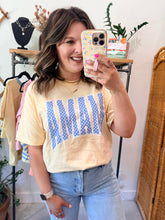 Load image into Gallery viewer, Butter Yellow Mama Polka Dot Tee