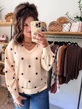 Load image into Gallery viewer, Butter Polka Dot Ribbed Top