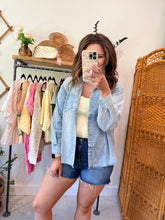 Load image into Gallery viewer, Must Have Chambray Pinstripe Top