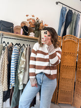 Load image into Gallery viewer, Camel Stripe Sweater