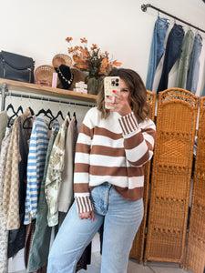 Camel Stripe Sweater