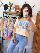 Load image into Gallery viewer, Butter Yellow Mama Polka Dot Tee