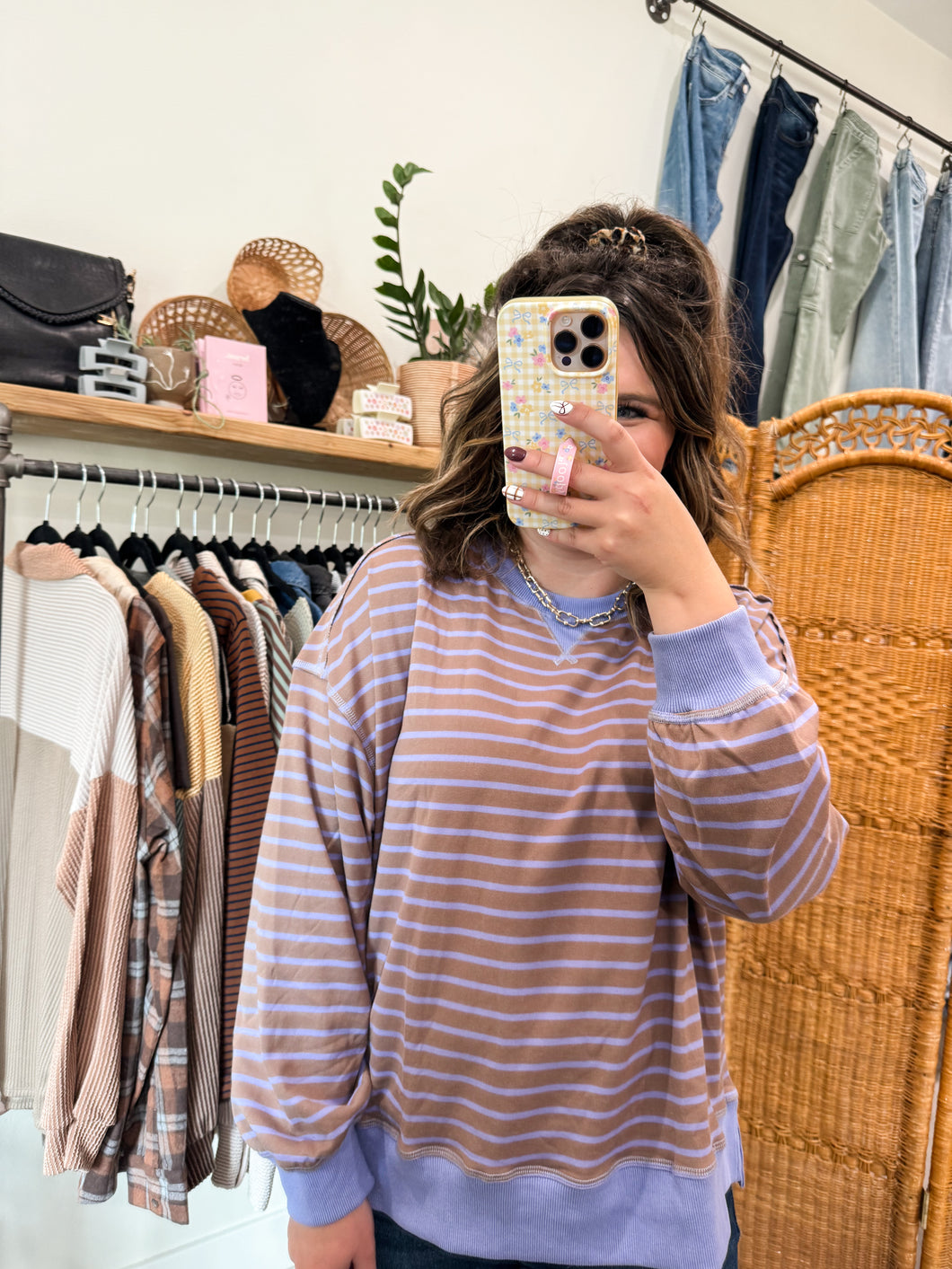 Mocha Jam Stripe Pullover