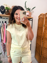 Load image into Gallery viewer, Butter Yellow Short Set