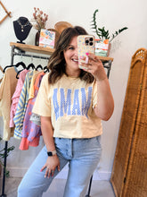 Load image into Gallery viewer, Butter Yellow Mama Polka Dot Tee